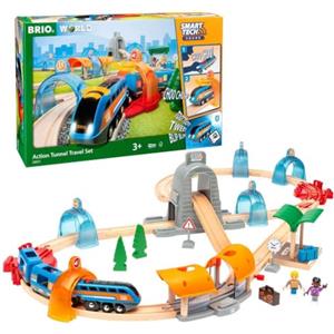 BRIO World - Set Esclusivo Interattivo, Smart Tech Sound, Set Costruzioni Trenino in Legno da 37 Pezzi, Giocattolo per Bambini 3+ Anni
