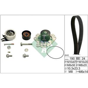 INA Kit Distribuzione con Pompa Acqua - 530062430, Installazione Facile e Qualità Equivalente