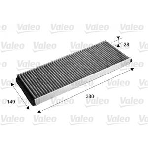 VALEO Filtro Aria Interna al Carbone Attivo - L387mm x L147mm x H33mm