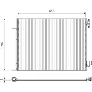 VALEO Condensatore per impianto di climatizzazione 814373 - Alluminio, 513mm x 396mm, con essiccatore