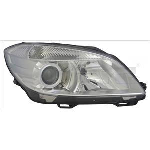 TYC Faro Anteriore Sinistro H7/H7 per SKODA Fabia II e Roomster