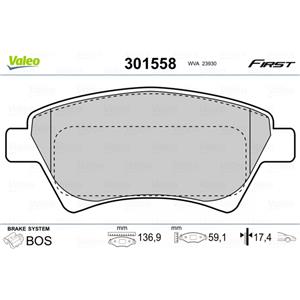 Valeo 301558 Pastiglie Freno per Renault Kangoo - Ricambio di qualità OEM