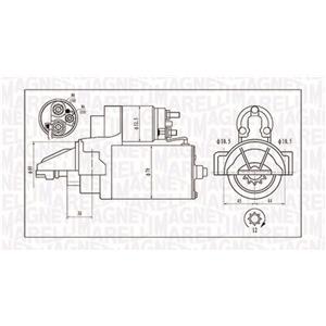 MAGNETI MARELLI Motorino d'Avviamento 063721421010 - Compatibile con CITROËN, FIAT, FORD, LAND ROVER, PEUGEOT