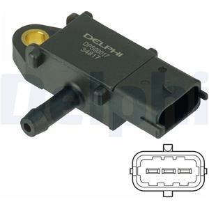 DELPHI Sensore, Pressione gas scarico DELPHI DPS00017