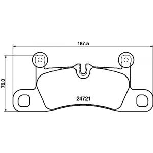 HELLA PAGID Kit pastiglie freno 8DB 355 015-101 per Porsche Cayenne e VW Touareg, Spessore 17.2mm, Sistema Brembo