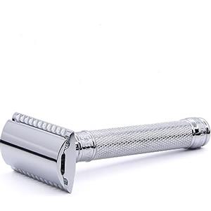 Edwin Jagger DE89KN14BL Rasoio di sicurezza classico a doppio taglio riutilizzabile per uomo (zigrinato)