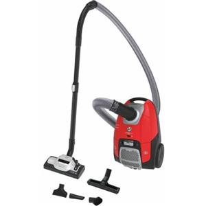 Hoover H-ENERGY 500 HE510HM0 11 Aspirapolvere Con Sacco, Con Filo, 700W, Capacità 3,5 L, Filtro Epa, Spazzola All Floors, Raggio Azione 9 m, Rosso