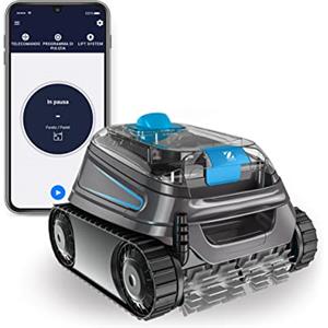 Zodiac CNX 40 iQ robot piscina 12x6m, pulisce fondo, pareti e linea d'acqua. Telecomando e Lift System con app. Include cavo da 18m, filtrazione a due strati e carrello
