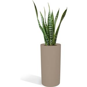 Kloris Vaso Alto 70 cm Portavaso mod. BAROCCO fioriera cilindrica polietilene cm 35x35x70 profondità vano cm 26. Made in Italy.