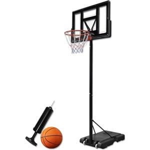 FIVMEN Canestro da basket per esterni, regolabile in altezza, 230-305 cm, con ruote e supporto, per interni o esterni