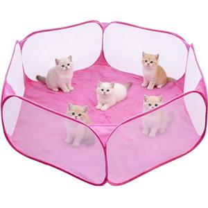EUBSWA Box per animali domestici di piccola taglia, 120 x 120 x 38 cm recinto per cani da interno Trasparente Recinzione per Gatti, Criceto, Furetti, Cincillà, Conigli, Ricci