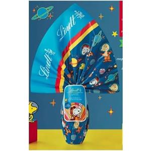 Lindt Uovo di Pasqua Lindt con sorpresa Snoopy cioccolato al latte 240gr regalo bambini senza glutine