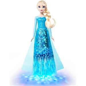 Mattel Disney Frozen - Elsa All'alba Sorgerò, bambola ispirata al film con abito scintillante, luci e musica, canta la canzone All'alba Sorgerò in quattro lingue, 3+ anni, JNB95