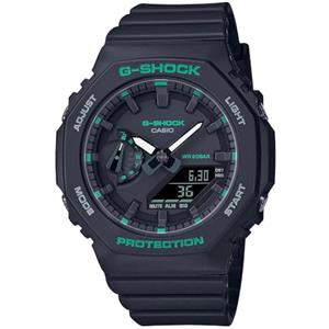 CASIO G-Shock Orologio da polso da uomo al quarzo Sportivo bracciale e cassa in Resina di colore Nero display analogico nero - GMA-S2100GA-1AER