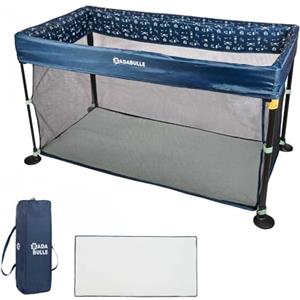 Badabulle Lettino pieghevole Easy Clip - Compatto - Montaggio e Ripiego Facile e Veloce - Dalla nascita fino a 3 anni - Materasso incluso - Densità 25kg/m3