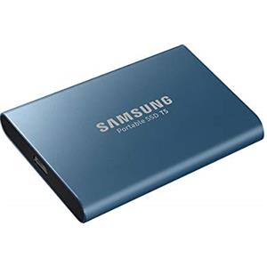 Samsung T5 500 GB USB 3.1 Gen 2 (10 Gbps, Type-C) External Solid State Drive (Portable SSD) Alluring Blue (MU-PA500B)
