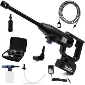Gtremulent Idropulitrice a Batteria Portatile 1087PSI: Senza Filo con Batteria da 4.0Ah - Bocchetta regolabile a 3 livelli per una pulizia esterna versatile di auto/terrazze/giardini e vialetti