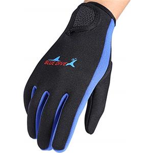 Dilwe da Immersione,1 Paio di da Sub 3 Colori con Muta per Immersioni, Snorkeling, Kayak, Surf e Tutte Le attività acquatiche(L-Blu Scuro)