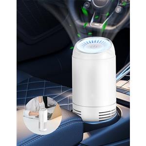 szyuwolf Purificatore d'aria per auto, pulitore portatile per anioni, mini deodorante per auto con filtro HEPA, purifica l'aria, elimina l'odore di fumo, polvere, polline, purificatore d'aria da viaggio per