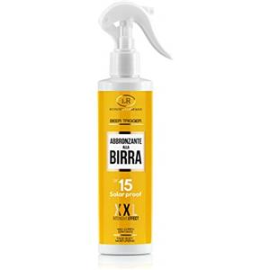 LR Wonder Company BEER TRIGGER SPRAY spf 15 XXL, attivatore di abbronzatura spray con protezione 15 alla Birra viso e corpo, idratazione intensa, 150ml - Wonder Company