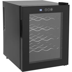 Donened - Frigorifero per vino, 20 bottiglie, 48 l, illuminazione a LED, touch screen, porta in vetro rinforzata, vini indipendenti, campo di temperatura 12 - 18 °C, 50,2 x 40 x 53 cm