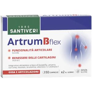 Santiveri ArtrumBflex - Integratore per Ossa e Articolazioni con Boswellia, Artiglio del Diavolo e Cannabis Sativa - 30 Compresse