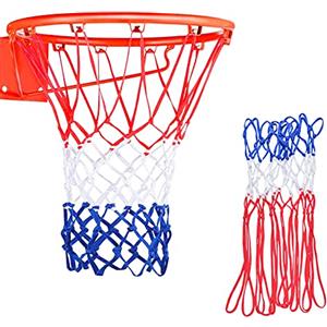 FooYee 2 reti da basket professionali, rete di ricambio per cesti standard Ø 45 cm, per 12 passanti, in nylon resistente alle intemperie, rete per canestro da basket per tutte le stagioni interni/esterni