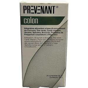 FARMACEUTICA VENETA Srl PREVENANT Colon - Integratore alimentare con curcuminoidi, the verde, cardo mariano e spirulina - 30 Compresse