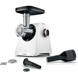 Bosch, MultiPower Serie 4, tritacarne, potente motore da 1900 watt, tritacarne, salsicce, bianco, MFWS420W