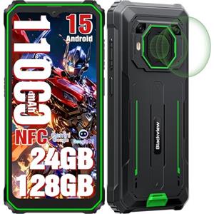 Blackview BV6200 Plus Rugged Smartphone 2026, Batteria 11000mAh Telefono Indistruttibile 24GB+128GB/2TB TF, 6.56" HD+, 98dB Altoparlante, Fotocamera AI 16MP+13MP, Fingerprint/NFC/GPS/3 Anni Garanzia