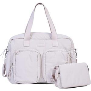 CHILDHOME, Borsa Fasciatoio Mellow, Borsa Nursery Imbottita Tutto In Uno, Scomparti Multipli, Tasca Termica, Tasca Per Salviettine, Accessori Inclusi, Beige