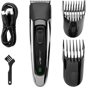 Clatronic HSMR 3827 Tagliacapelli 1-30 mm Acciaio Inossidabile 16 impostazioni di Lunghezza Durata della Batteria Fino a 100 Minuti Regolabarba per Uomo