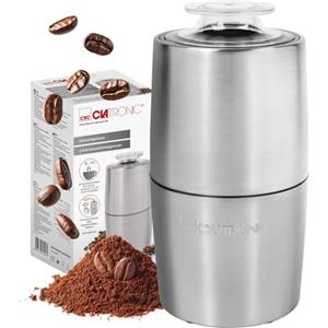 Clatronic Macinacaffè Elettrico Clatronic | per Chicchi di caffè da 60 g | Impostazioni di macinatura variabili | Macinacaffè Elettrico da 150 W | Lama in Acciaio Inossidabile