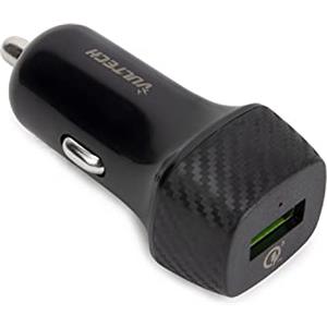 Vultech CA-1Q Caricatore Auto smartphone e tablet 18W Porta USB QC3 Quick Charge 3.0 con max velocità di carica. Caricabatterie Auto Mini per iPhone, iPad, Samsung Galaxy, Huawei, Xiaomi, Oppo, Vivo
