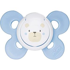 Chicco PhysioForma Succhietto Comfort 0-6 Mesi, Ciuccio Bimbo con Tettarella in Silicone, Supporta la Respirazione Fisiologica e Favorisce il Corretto Sviluppo della Bocca, Azzurro in Colori Assortiti