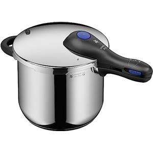 WMF Perfect Plus One Pot - Pentola a pressione a induzione, 6,5 l, con protezione della fiamma, grande segnale di cottura, 2 livelli di cottura, manico con coperchio rimovibile
