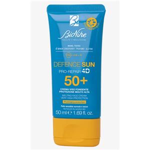 Bionike Defence Sun Crema Viso Fondente SPF 50 50 ml - Protezione Molto Alta per Pelle Normale e Secca