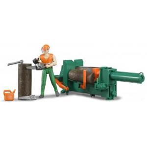 BRUDER 62650 Set da Gioco Attrezzi Boscaiolo per Bambini 4 Anni con Dettagli Realistici