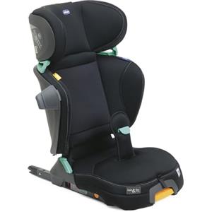 Chicco Fold&Go I-Size Seggiolino Auto 15-36 kg con Connettori Rigidi ISOFIX, Bambini 3-12 Anni, Reclinabile e Pieghevole, Protezione Laterale, Altezza e Larghezza Regolabili, Nero