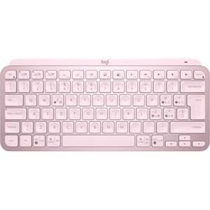 Logitech MX Keys Mini Tastiera Illuminata Wireless, Minimal, Compatta, Bluetooth, Retroilluminata, USB-C, Compatibile con Apple macOS, iOS, Windows, Linux, Android, in Metallo, ITA QWERTY - Rosa