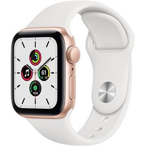 Apple Watch SE Alluminio 44 mm (2020) | WiFi | oro | Cinturino Sport bianco