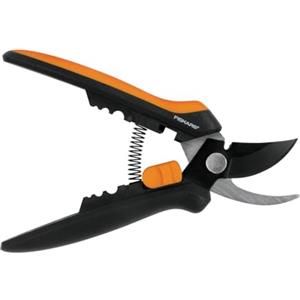 Fiskars 1051601 Cesoie da potatura, Arancio/Nero | Lame in acciaio/Impugnatura in plastica, Nero/Arancione, Solid, 1051601