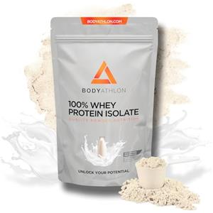 Bodyathlon 100% Proteine in polvere Isolate 500g / 2kg | Proteine whey isolate Neutra |- Proteine per massa muscolare magra | Proteine isolate senza zucchero | Bodyathlon (500g)