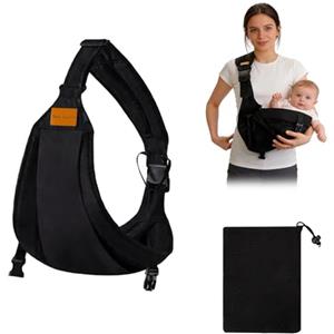 SHILIPAIJC Marsupio Neonato 6-36 Mesi, Fascia Porta Bebe Regolabile Marsupio Laterale per Bambini Fascia per Marsupio Fascia Neonato, Ergonomico Fascia Laterale Porta Bambino Wrap Baby Carrier (Morbido Cotone)