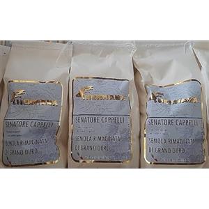 Generico 3 PZ X FARINA SENATORE CAPPELLI 1KG - SEMOLA RIMACINATA DI GRANO DURO - SOLO GRANO ITALIANO - SENZA ADDITIVI AGGIUNTI - ARTIGIANALE - IDEALE PER PASTA FRESCA - IDEALE PER PIZZA
