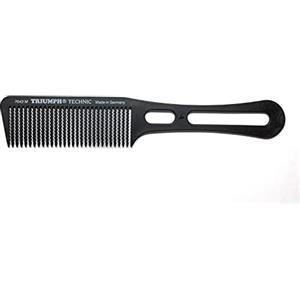 HERCULES SÄGEMANN - 7643M Pettine tagliacapelli | 8,5 pollici con denti ondulati ideale per taglio con tagliacapelli | Pettine Clipper con manico | Colore: nero