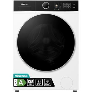 Hisense WF5I1045BWQ Lavatrice a Carica Frontale 10.5 kg, Classe A-40%, 1400 rpm, 15 Programmi, AutoDose, Connectivity, Vapore, Display Touch, Maxi Cestello, Programma Rapido, Alta Sostenibilità