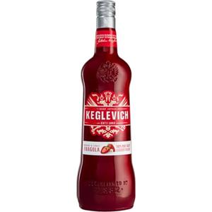Keglevich, Vodka Fragola, da Frutta Italiana 100%, Senza Coloranti e Senza Aromi Artificiali - Bottiglia da 1L