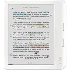 Rakuten Kobo Lettore eBook Rakuten Kobo Libra Colour lettore e-book Touch screen 32 GB Wi-Fi Bianco