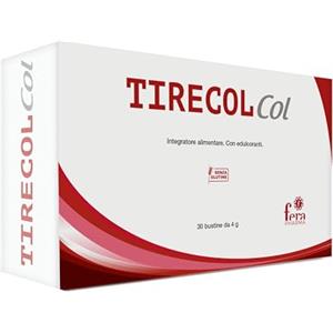 Fera Pharma Tirecol Col - Integratore Alimentare a base di Selenio, Vitamina D3, Myo- Inositolo, Coenzima Q10, 2,9mg Monacolina da Riso Rosso Fermentato e Mela Annurca, 30 Bustine da 4g